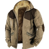 3D Printed Cotton Lined Hooded Jacket